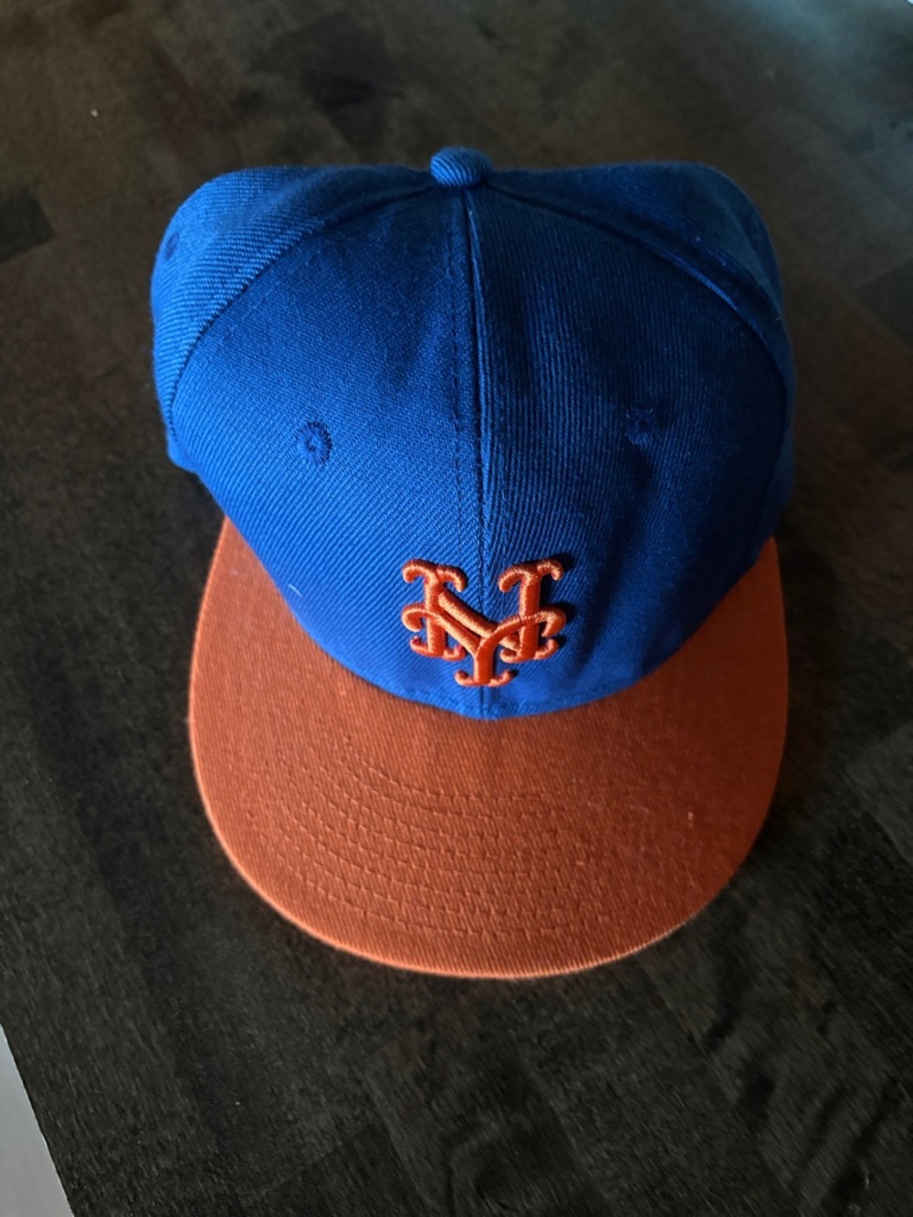 Two-Tone Blue and Orange Snapback Hat